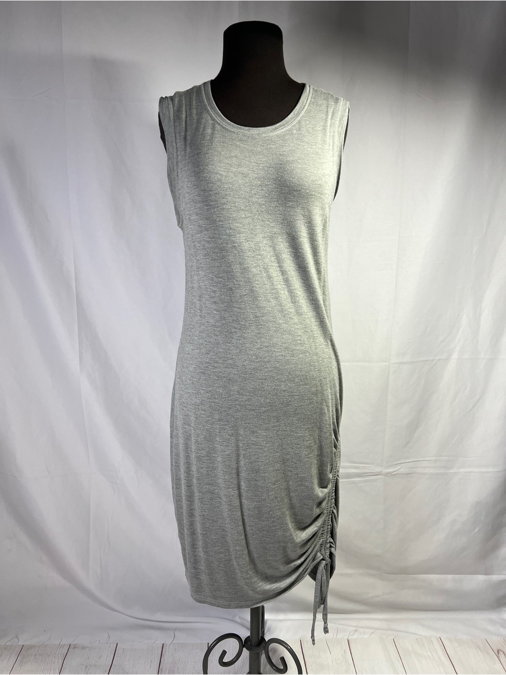 Zella Tank Dress - Medium - women's gray french terry beach pool coverup stretch